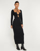 imagen de Delani Long Sleeve Midi Dress in Black
