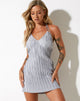 imagen de Denada Mini Dress in Crinkle Silver