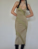 imagen de Deonne Midi Dress in Satin Avocado