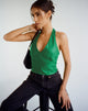 imagen de Depla Top Cuello Haltern en Pu Kelly Green