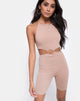 Imagen de Dequa Cutout Unitard en Jersey Tan