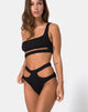 Imagen del sujetador de bikini Drelins de canalé negro