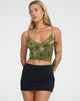 imagen de Dyrana Crop Top en Rose Flock Loden Green