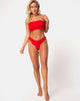 Imagen de la braguita de bikini Effie Red Rib