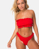 Imagen del sujetador de bikini Effie de canalé rojo