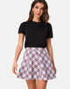 Imagen de la falda Elda de cuadros grunge morada