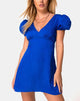 Imagen de Mini Vestido Elfy de Satén Chita Azul Real