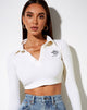 Imagen de Elody Crop Top en Rib Marfil Cupido Embro