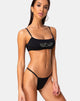 Imagen de Braguita de bikini Valter en negro mate con diamantes