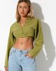 imagen de Elyse Crop Top en Lino Rami Verde