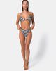Imagen de la braguita de bikini Evako Mini Zebra Negro Crema