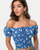 Imagen de Evane Crop Top en Soheila Floral Azul