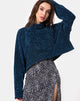Imagen de la sudadera Evie en chenilla azul
