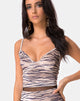 Imagen de Dyrilla Cropped Bralet en terciopelo Tigre dorado