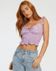 Imagen de Ezra Top en Ditsy Rose Lila