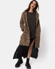 Imagen de Ernest Boyfriend Coat Leopard Print Grey