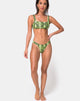 Imagen de la braguita de bikini Farida en Slime Lime Snake