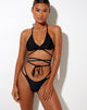 Imagen de la braguita de bikini Farisa Strappy en negro