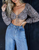 Imagen de Celinda Crop Top en Croc Gris Neutro