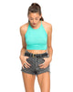 Imagen de Motel Folly Strappy Crop en Aguamarina