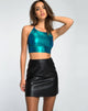 Imagen de Fonda Crop Top en Petrol metalizado