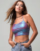 Imagen de Fonda Crop top en Opal Shimmer metalizado