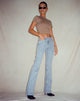 imagen de Frayed Low Rise Jeans en Light Wash Blue