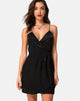 Imagen de Furiosa Wrap Dress in Satin Cheetah Black