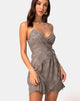 Imagen de Furiosa Wrap Dress in Satin Rose Silver Grey