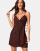 Imagen de Furiosa Wrap Dress in Satin Rose Cocoa