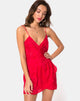 Imagen de Furiosa Wrap Dress in Satin Rose Red