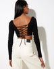 Imagen de Gadze Crop Top en Rib Negro