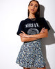 Imagen de Gaelle Skater Skirt in Floral Field Navy