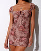 Imagen de Gaina Bodycon Dress in Mesh Peach Bloom