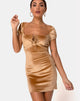 Imagen del minivestido Gala de terciopelo dorado