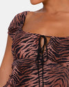 Malla de tigre marrón y negro