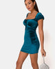 Imagen de Gala Bodycon Dress in Velvet Teal