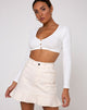 Imagen de Gato Crop Top en canalé marfil