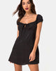 Imagen de Gaval Mini Dress in Satin Cheetah Black