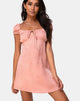 Imagen de Gaval Mini Dress in Satin Cheetah Dusty Pink