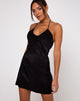 Imagen de Gelina Bodycon Dress in Satin Zebra Negro