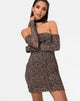 Imagen de Geneva Bodycon Dress in Tiger Net Tan