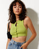 Imagen de Gilly Crop Top en Rib Leaf Green