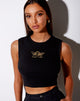 Imagen de Gimon Crop Top en canalé negro Angelo Embro
