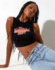 Gimon Crop Top en Negro Comin In Hot