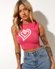 Imagen de Gimon Crop Top en Hot Pink Heart