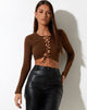 Gisy Crop Top en marrón cacao