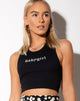 Imagen de Givas Crop Top en Negro con Babygirl en Blanco