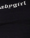 Negro con Babygirl en blanco
