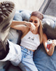Imagen de Givas Crop Top en blanco Japanese Angel